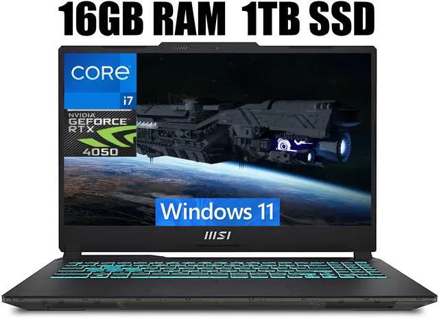 Main image of MSI Cyborg 15 Gaming Laptop, 15.6" FHD 144Hz Display, Intel Core i7-13620H 10 Cores Processor, NVIDIA GeForce RTX 4050 6GB GDDR6, Backlit KB, Wi-Fi 6, 16GB DDR5  1TB PCIe SSD, Windows 11