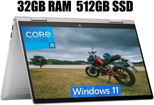 Main image of HP Envy x360 2-in-1 14 Laptop, 14" FHD Touchscreen, Intel Core i5-1335U 10-Core Processor, Intel Iris Xe Graphics, Backlit Keyboard, Fingerprint Reader, 32GB DDR4  512GB PCIe SSD, Windows 11