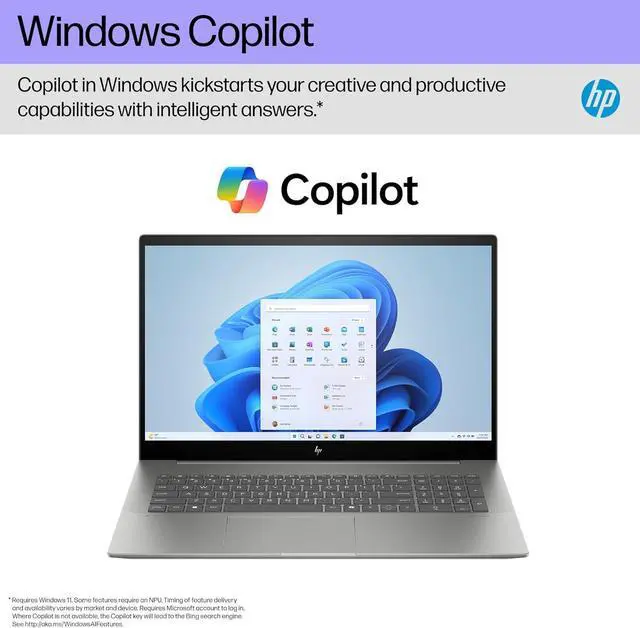 Alt view image 6 of 7 - HP Envy 17 Laptop, 17.3" FHD (1920 x 1080) Touchscreeen, Intel Core Ultra 7 155H 16 Cores Processor, Intel Arc Graphics, Backlit Keyboard, Wi-Fi 7, 32GB DDR4  2TB PCIe SSD, Windows 11 Pro