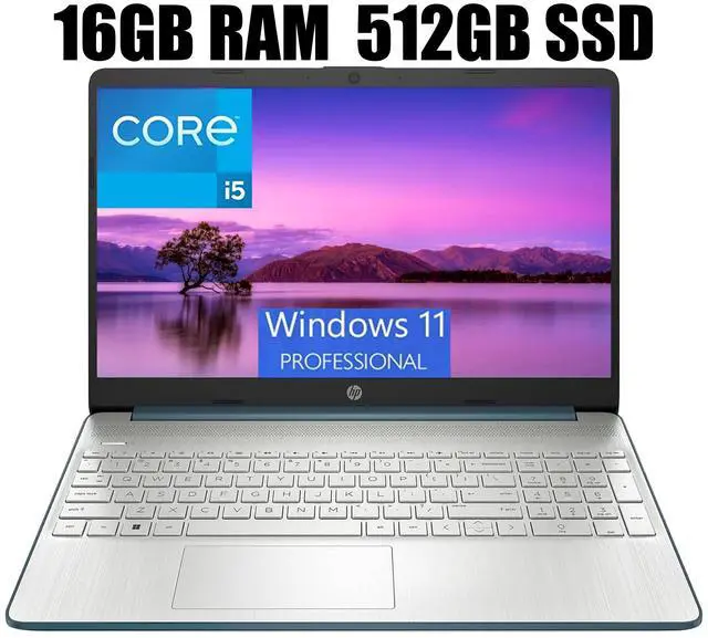 Main image of HP 15 Laptop, 15.6" FHD (1920 x 1080) Display, Intel Core i5-1235U 10 Cores Processor, Intel Iris Xe Graphics, Bluetooth, HDMI, WiFi 5, 16GB DDR4  512GB PCIe SSD, Windows 11 Pro