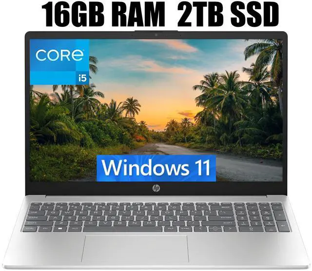 Main image of HP 15 Laptop, 15.6" FHD (1920 x 1080) Display, Intel Core i5-1235U 10 Cores Processor, Intel Iris Xe Graphics, Bluetooth, HDMI, WiFi 5, 16GB DDR4  2TB PCIe SSD, Windows 11
