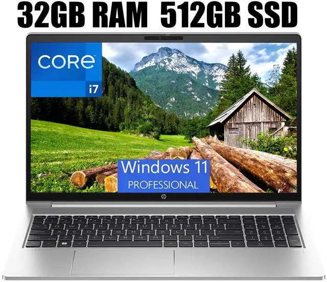 Main image of HP ProBook 450 G10 15 Laptop, 15.6" FHD (1920 x 1080) Display, Intel Core i7-1355U 10-Core Processor, Intel UHD Graphics, Backlit Keyboard, Webcam, Wi-Fi 6E, 32GB DDR4  512GB PCIe SSD, Windows 11 Pro