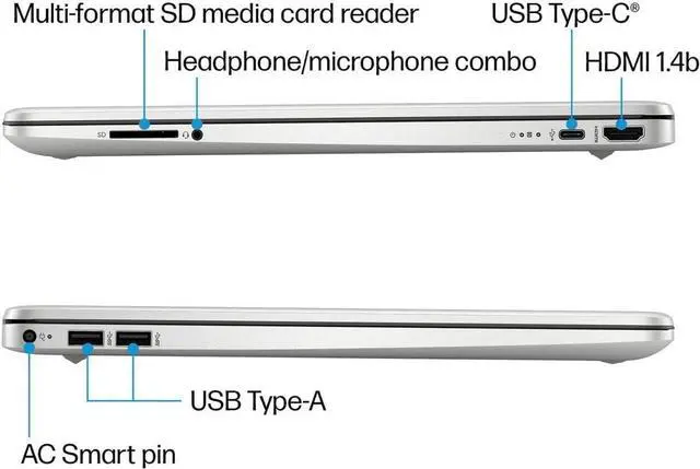 Alt view image 5 of 6 - HP 15 Laptop, 15.6" HD (1366 x 768) Touchscreen, Intel Core i3-1115G4 2 Cores Processor, Intel UHD Graphics, 16GB DDR4  512GB PCIe SSD, WiFi, Bluetooth, Numeric Keypad, Windows 11 Pro