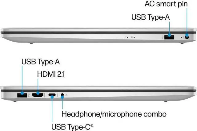 Alt view image 6 of 6 - HP Pavilion 17 Laptop, 17.3" HD+ Display, AMD Ryzen 3 7320U Quad-Core Processor, AMD Radeon Graphics, 8GB  DDR4  2TB PCIe SSD, WiFi 6,Full-size Keyboard, Windows 11 Pro ,Office 2024 License