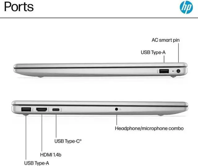 Alt view image 5 of 6 - HP 15 Laptop, 15.6" HD Touchscreen, Intel Core i3-1315U 6 Cores Processor, Intel UHD Graphics, 32GB DDR4  512GB PCIe SSD, Bluetooth, Wi-Fi, Windows 11 Pro ,Office 2024 License