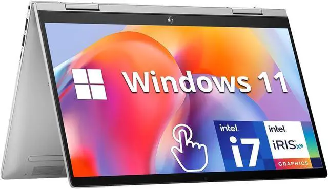 Alt view image 2 of 6 - HP Envy x360 2-in-1 14 Laptop, 14" FHD Touchscreen, Intel Core i7-1355U Processor, Iris Xe Graphics, 16GB  DDR4  1TB PCIe SSD, Backlit KB, Fingerprint, Windows 11 Home ,Office 2024 License