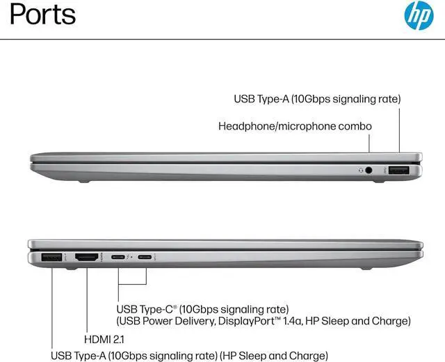 Alt view image 6 of 6 - HP Envy x360 2-in-1 16 Laptop, 16" WUXGA Touchscreen, AMD Ryzen 5 8640HS 6-Core Processor, AMD Radeon Graphics, 8GB  DDR4  512GB  PCIe SSD, Backlit KB, Windows 11 Pro ,Office 2024 License