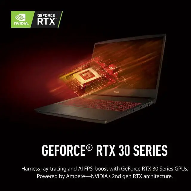 Alt view image 4 of 5 - MSI Katana GF66 15 Gaming Laptop, 15.6" FHD 144Hz Display, Intel Core i7-11800H 8 Core Processor, GeForce RTX 3060 6GB GDDR6, 64GB DDR4  1TB PCIe SSD, Backlit KB, Windows 11 Pro ,Office 2024 License