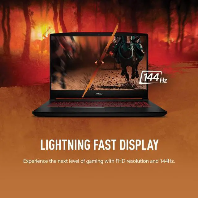 Alt view image 5 of 6 - MSI Katana GF66 15 Gaming Laptop, 15.6" 144Hz Display, Intel Core i7-12650H 10 cores Processor, GeForce RTX 3050 Ti 4 GB, 32GB DDR4  2TB PCIe SSD, Cooler Boost 5, Windows 11 Pro ,Office 2024 License