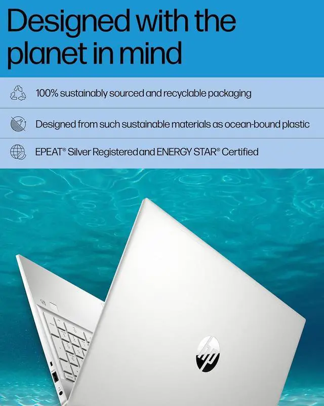 Alt view image 7 of 7 - HP Pavilion 15 Laptop, 15.6" Full HD (1920x1080) Display, Intel Core i7-1255U 10 Cores Processor, Intel Iris Xe Graphics, 16GB DDR4  1TB PCIe SSD, Fingerprint Reader, Wi-Fi, Windows 11