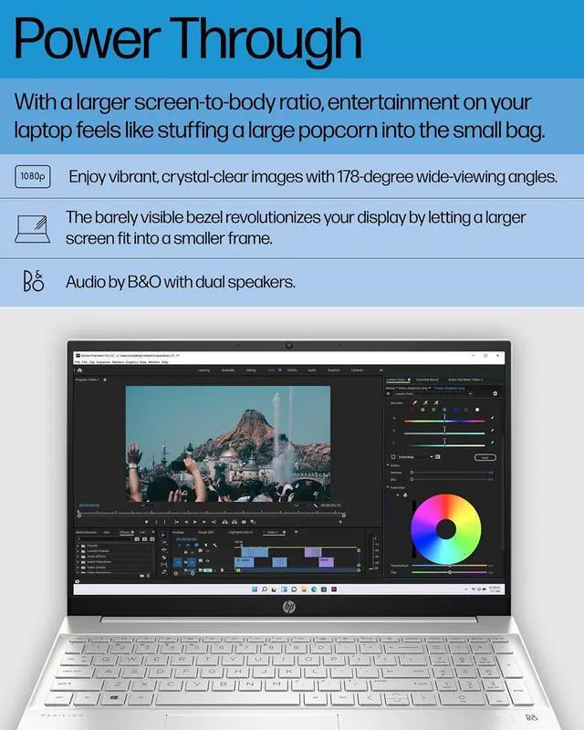 Alt view image 4 of 7 - HP Pavilion 15 Laptop, 15.6" Full HD (1920x1080) Display, Intel Core i7-1255U 10 Cores Processor, Intel Iris Xe Graphics, 16GB DDR4  1TB PCIe SSD, Fingerprint Reader, Wi-Fi, Windows 11