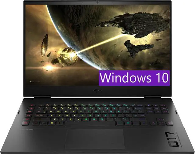 Main image of HP OMEN 17 Gaming Laptop, 17.3" QHD 165Hz, Core i7-13700HX 16 cores Processor, GeForce RTX 4070 8GB GDDR6 Graphics, 32GB DDR5  2TB PCIe SSD, RGB backlit, Windows 10