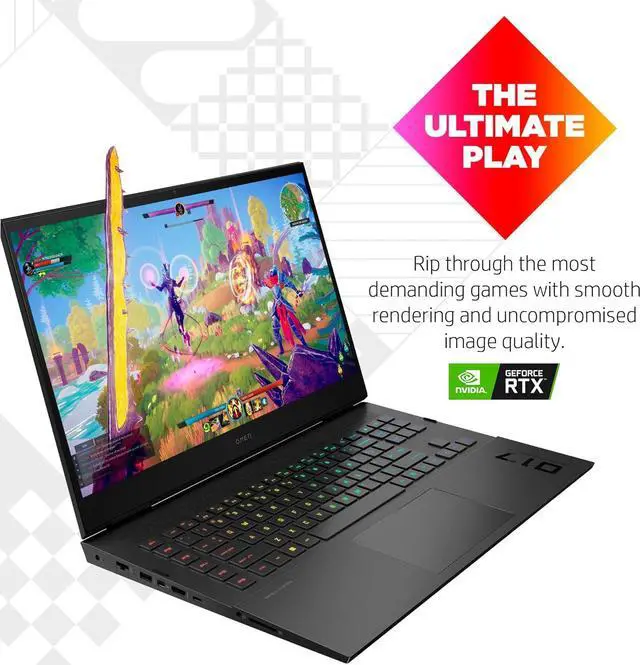 Alt view image 3 of 7 - HP OMEN 17 Gaming Laptop, 17.3" QHD 165Hz, Core i7-13700HX 16 cores Processor, GeForce RTX 4070 8GB GDDR6 Graphics, 32GB DDR5  2TB PCIe SSD, RGB backlit, Windows 10