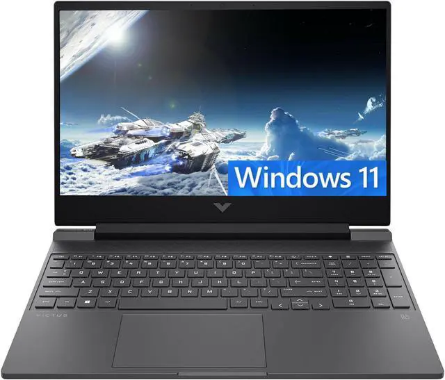 Main image of HP Victus 15 Gaming Laptop, 15.6" FHD 144Hz Display, AMD Ryzen 5 7535HS 6 cores Processor, NVIDIA GeForce RTX 2050 4GB GDDR6, 16GB DDR5  1TB PCIe SSD, Backlit Keyboard, Windows 11
