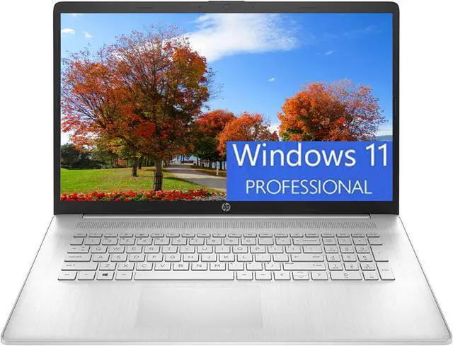 Main image of HP 17 Laptop, 17.3" HD+ Touchscreen, AMD Ryzen 5 5500U 6 cores Processor, AMD Radeon Graphics, 16GB DDR4  512GB PCIe SSD, HDMI, Webcam, Windows 11 Pro