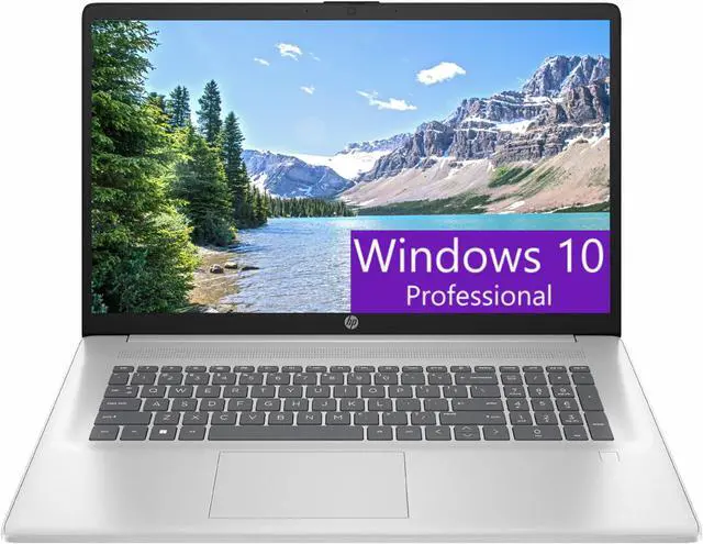 Main image of HP 17 Laptop, 17.3" FHD (1920 x 1080) Display, Intel Core i3-N305 8-core Processor, Intel UHD Graphics, 12GB DDR4  512GB PCIe SSD, Fingerprint, Anti-Glare, WiFi 6, Windows 10 Pro