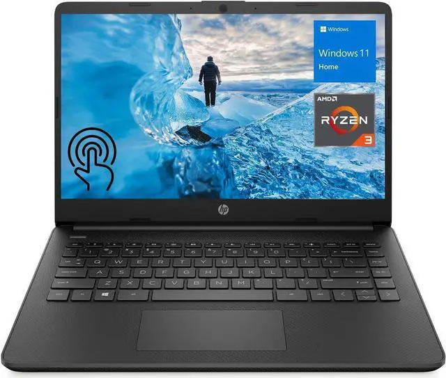 Alt view image 2 of 7 - HP 14 Laptop, 14" HD Touchscreen, AMD Ryzen 3 5300U 4 Cores Processor, AMD Radeon Graphics, 16GB DDR4  256GB PCIe SSD, Wi-Fi, Bluetooth, HDMI, Webcam, Windows 10 Pro