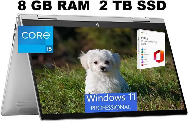 Main image of HP Envy x360 2-in-1 14 Laptop, 14" FHD Touchscreen, Intel Core i5-1335U 10-Core Processor, Iris Xe Graphics, 8GB  DDR4  2TB PCIe SSD, Backlit KB, Fingerprint, Windows 11 Pro ,Office 2024 License