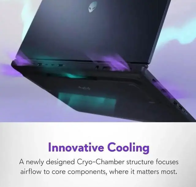 Alt view image 4 of 6 - Alienware 16 Aurora AI Gaming Laptop, 16.0" 120Hz WQXGA Display, Intel Core 7 240H Processor, RTX 5060 8 GB GDDR7 Graphics, WiFi 7, 16GB DDR5 1 TB PCIe SSD, Windows 11, Office 2021 License