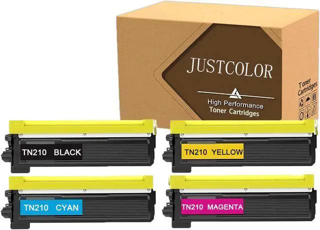 Main image of JUSTCOLOR Compatible Toner Cartridge Replacement for Brother TN210 TN-210 for Brother HL-3040CN HL-3070CW HL-3075CW MFC-9010CN MFC-9320CW MFC-9325CW DCP-9010CN (Black,Cyan,Magenta,Yellow, 4-Pack)