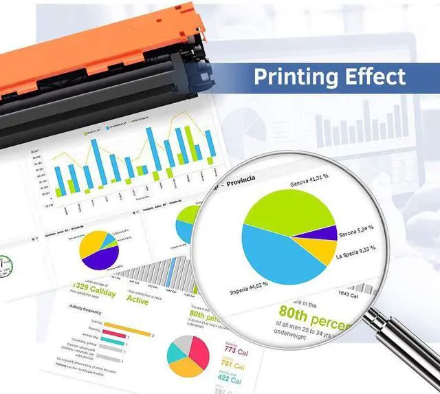 Alt view image 4 of 6 - JUSTCOLOR Compatible Toner Cartridge Replacement for Brother TN210 TN-210 for Brother HL-3040CN HL-3070CW HL-3075CW MFC-9010CN MFC-9320CW MFC-9325CW DCP-9010CN (Black,Cyan,Magenta,Yellow, 4-Pack)