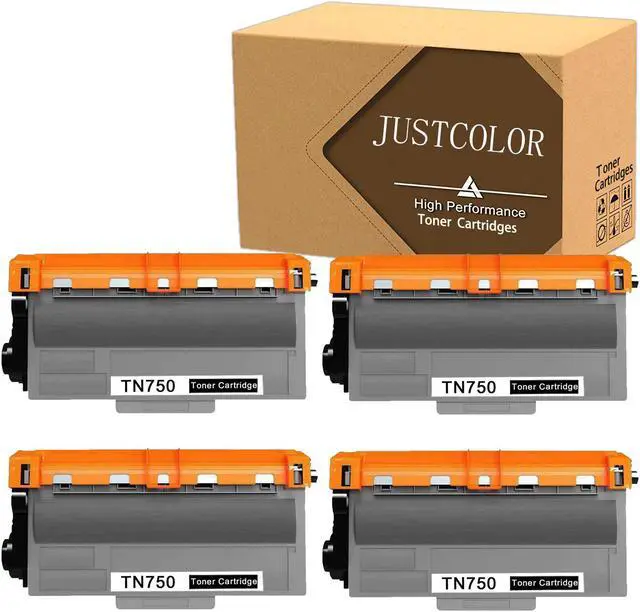 Main image of JUSTCOLOR Compatible Toner Cartridge Replacement for Brother TN750 TN-750 Work with Brother HL-5470DW HL-5450DN HL-6180DW MFC-8710DW MFC-8910DW MFC-8950DW Printer (Black, High Yield, 4-Pack)