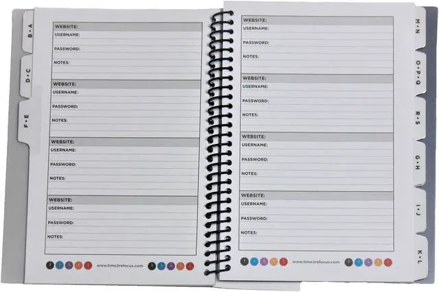Alt view image 2 of 12 - Password Book Small Black