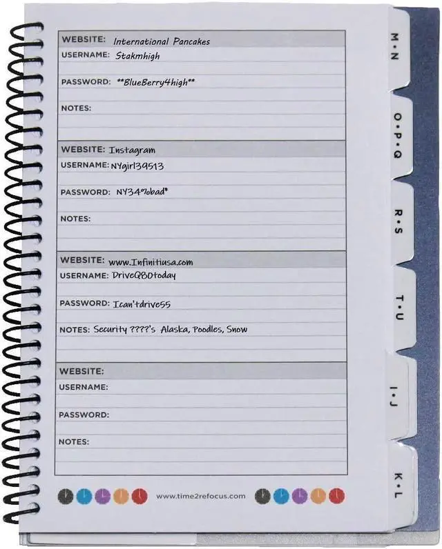 Alt view image 3 of 12 - Password Book Small Black