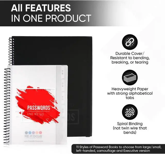 Alt view image 6 of 12 - Password Book Small Black