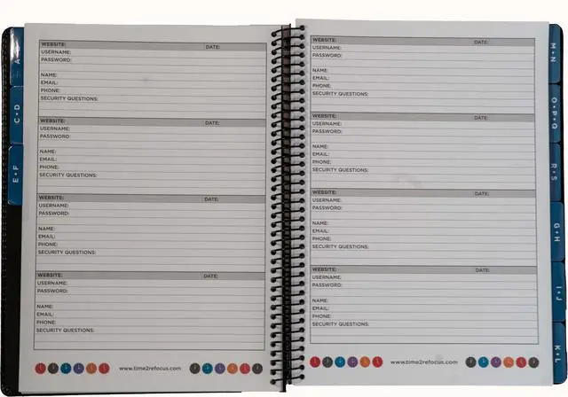 Alt view image 2 of 12 - Faux Leather Executive Password Book