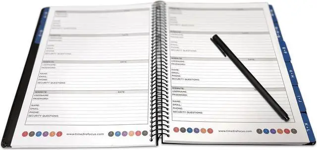 Alt view image 3 of 12 - Faux Leather Executive Password Book