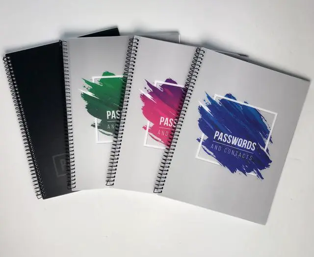 Alt view image 2 of 18 - Re-Focus the Creative Office Large Password Keeper Book, 7.5x10", Black