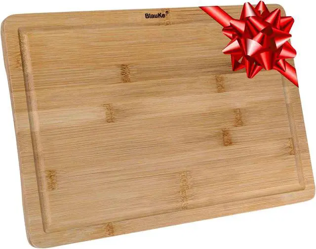 Main image of Wood Cutting Board for Kitchen - 15x10" Large Bamboo Cutting Board with Juice Groove and Handles - Wooden Chopping Board, Serving Tray - BlauKe®