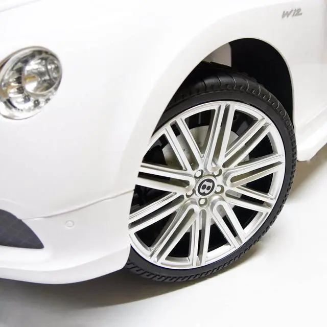 Alt view image 4 of 7 - Kids 12 Volt Electric Car R/C Music Lights Car Remote Control Car Licensed Ride On Car Open Trunk White Leather Seat Music Compatible with Bentley