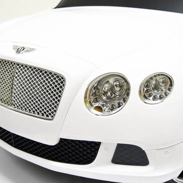 Alt view image 3 of 7 - Kids 12 Volt Electric Car R/C Music Lights Car Remote Control Car Licensed Ride On Car Open Trunk White Leather Seat Music Compatible with Bentley