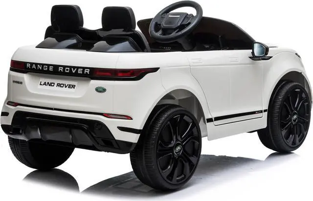 Alt view image 3 of 7 - Kids Outdoor Toys  12V Electric Car with RC Ride On Cars with Open Doors, Leather Seat, Suspension Wheels, MP4 Screen, White, Americas Toys Compatible with Land Rover