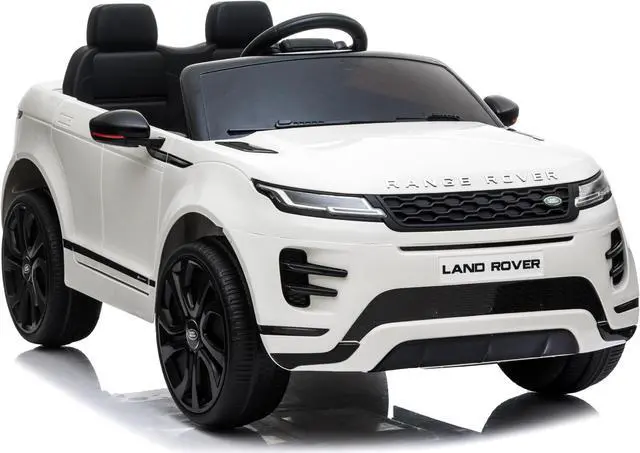 Alt view image 4 of 7 - Kids Outdoor Toys  12V Electric Car with RC Ride On Cars with Open Doors, Leather Seat, Suspension Wheels, MP4 Screen, White, Americas Toys Compatible with Land Rover