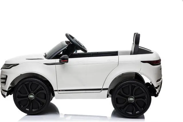 Alt view image 6 of 7 - Kids Outdoor Toys  12V Electric Car with RC Ride On Cars with Open Doors, Leather Seat, Suspension Wheels, MP4 Screen, White, Americas Toys Compatible with Land Rover