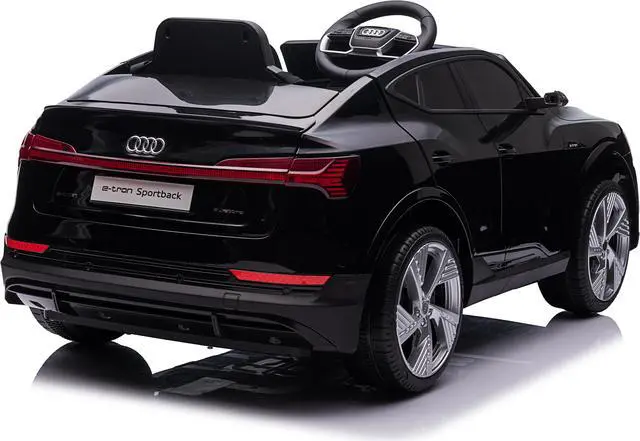 Alt view image 2 of 4 - Kids Outdoor Toys  12V Electric Car with RC Ride On Cars with Suspension Wheels, Soft Start, Open Doors, Leather Seat, MP4 Screen, Black Americas Toys Compatible with Audi