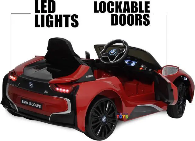 Alt view image 4 of 7 - Americas Toys Compatible with BMW - Licensed 12V Battery Powered Ride On Car - Ride On Toys with RC, MP3 Music, Suspension System, Lights, Sound Buttons, Red Leather Seat Compatible with BMW