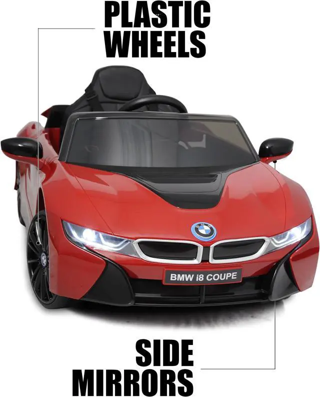 Alt view image 2 of 7 - Americas Toys Compatible with BMW - Licensed 12V Battery Powered Ride On Car - Ride On Toys with RC, MP3 Music, Suspension System, Lights, Sound Buttons, Red Leather Seat Compatible with BMW