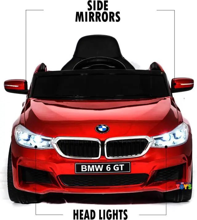 Alt view image 2 of 7 - Americas Toys Licensed 12V Battery Powered Ride On Car - Ride On Toys with Remote Control, MP3, Suspension System High/Low Speed Power Display Start Button, Red Compatible with BMW
