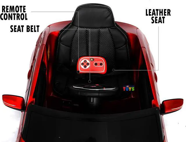 Alt view image 6 of 7 - Americas Toys Licensed 12V Battery Powered Ride On Car - Ride On Toys with Remote Control, MP3, Suspension System High/Low Speed Power Display Start Button, Red Compatible with BMW