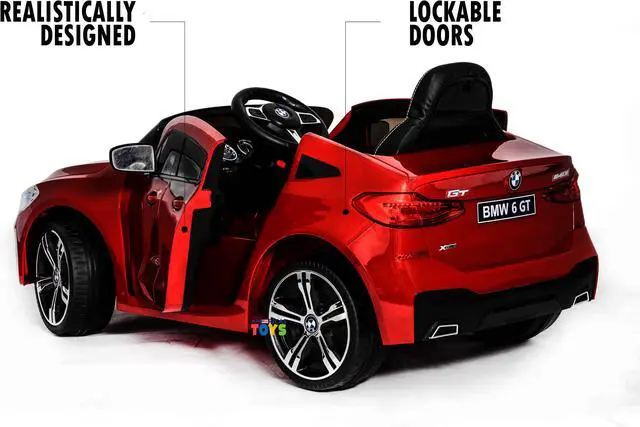 Alt view image 5 of 7 - Americas Toys Licensed 12V Battery Powered Ride On Car - Ride On Toys with Remote Control, MP3, Suspension System High/Low Speed Power Display Start Button, Red Compatible with BMW