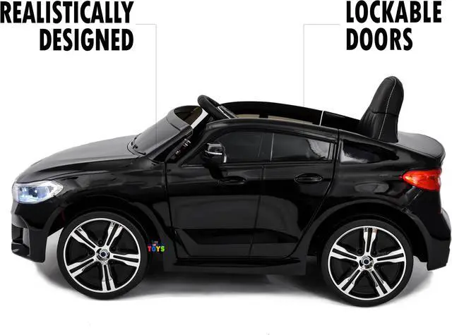 Alt view image 5 of 7 - Americas Toys Licensed 12V Battery Powered Ride On Car - Ride On Toys with Remote Control, MP3, Suspension System High/Low Speed Power Display Start Button, Black Compatible with BMW