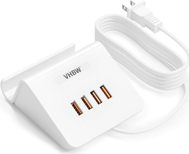 VHBW USB Charging Station, 4 USB Desktop Charging Station for Multiple  Devices Compatible with Smart Phones, Speaker, Power Bank and More White 