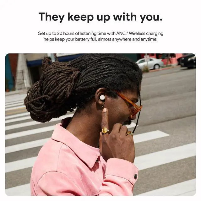 Alt view image 8 of 9 - Google Pixel Buds Pro 2 - Wireless Earbuds with Active Noise Cancellation  Bluetooth Headphones - Hazel  GA05762-US