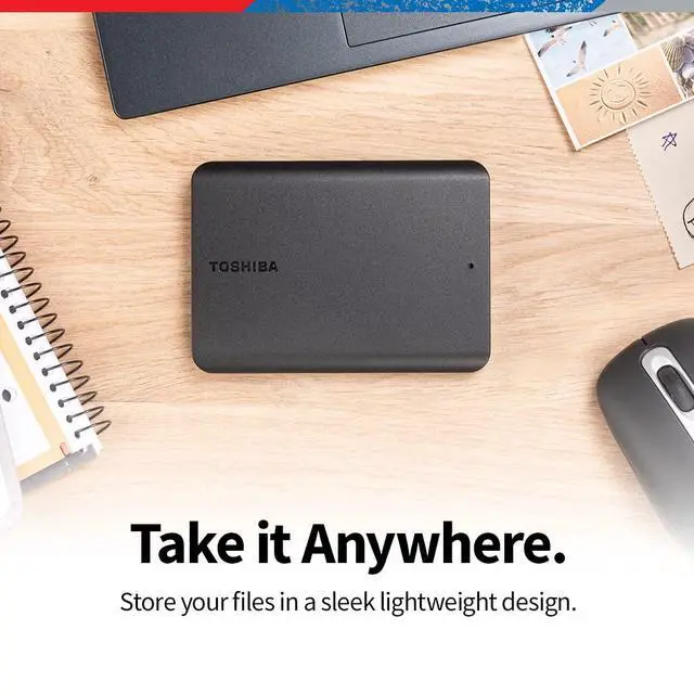 Alt view image 4 of 7 - Canvio Basics 1TB Portable External Hard Drive USB 3.0, Black - HDTB510XK3AA