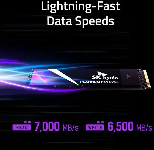 Alt view image 8 of 12 - SK hynix Platinum P41 M2 SSD 500GB, M.2 2280 NVME PCIe Gen4.0 Internal SSD l Up to 7,000MB/S l with 176-Layer NAND Flash