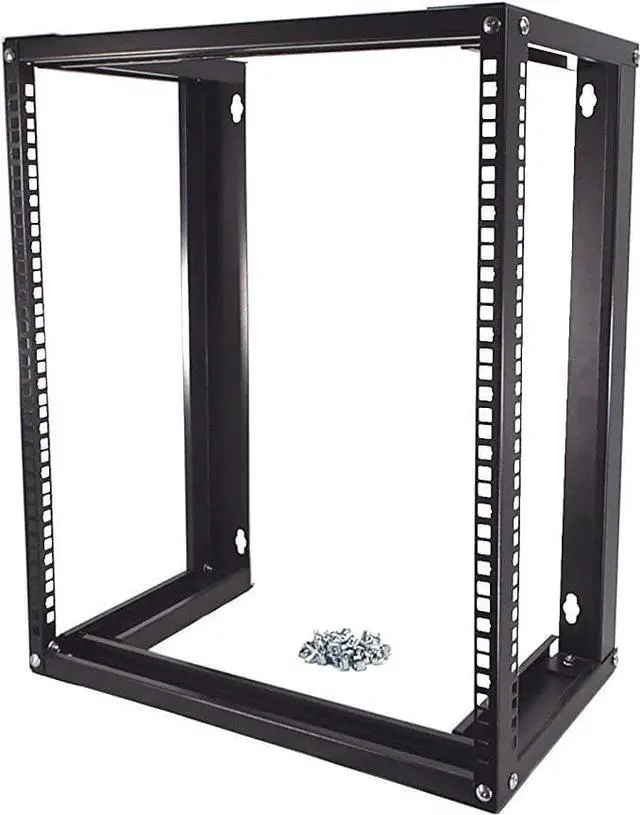 Main image of CNAweb 19 Inch Open Frame 12U Wall Mount Network Rack Cabinet, 18 Inches Deep